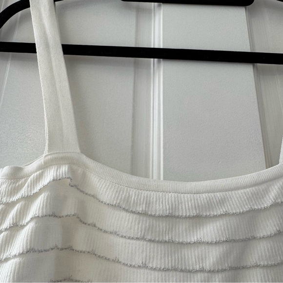 Zara Ribbed Ruffle Knit Cropped Top - Picture 3 of 4